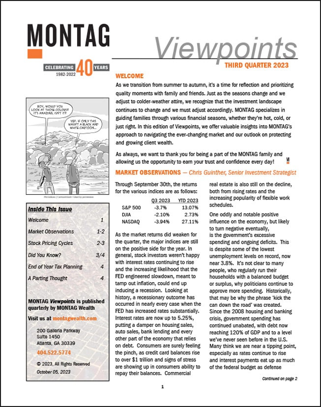 MONTAG Viewpoints Q3 2023 PDF thumbnail