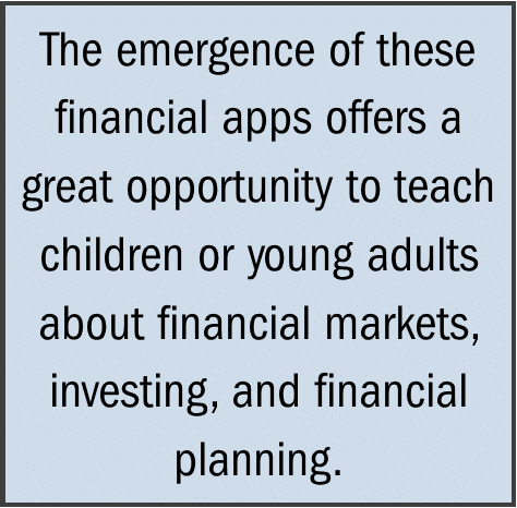 Pull quote about financial apps being good teachers