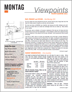 Front cover, MONTAG Viewpoints Q4 2021