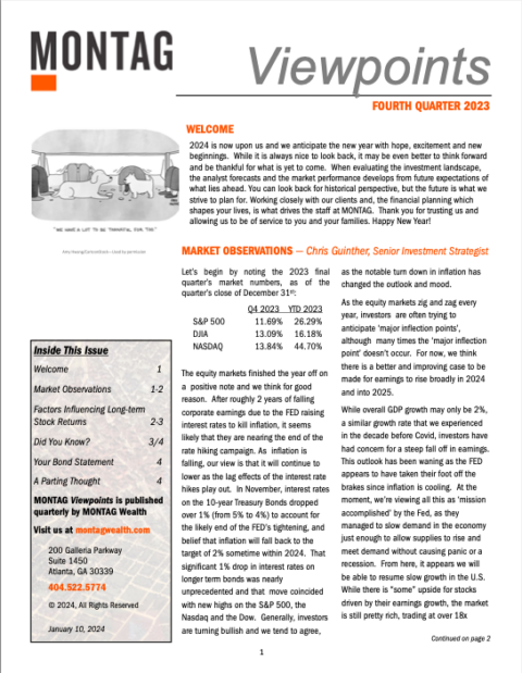 MONTAG Wealth Q4 2023 Viewpoints