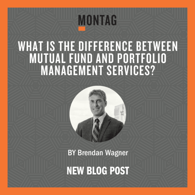 Text: WHAT IS THE DIFFERENCE BETWEEN MUTUAL FUND AND PORTFOLIO MANAGEMENT SERVICES on grey background.