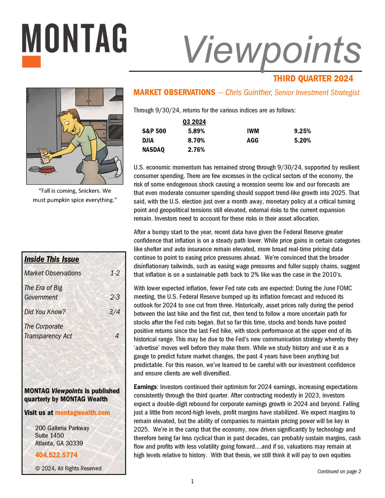 MONTAG Wealth Viewpoints Third Quarter, 2024 MONTAG Wealth Management